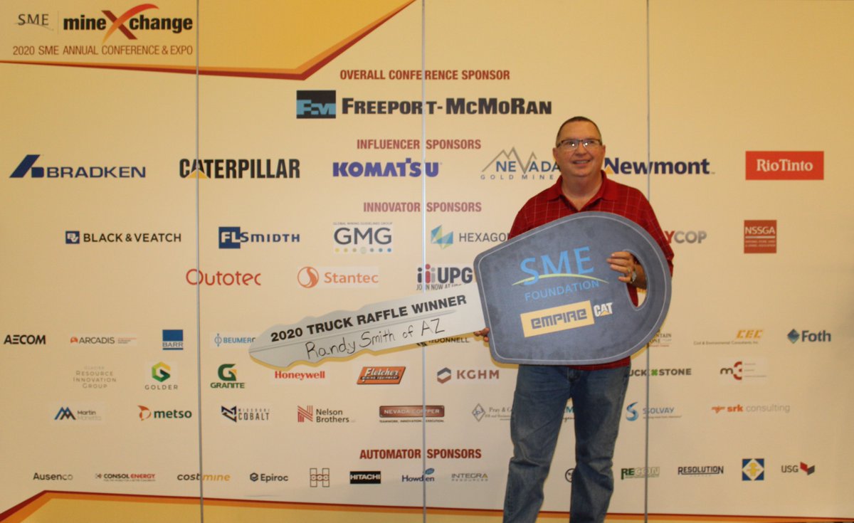 smecommunity's tweet image. Congrats to Randy Smith from AZ, winner of #MineXchange2020 Truck Raffle! Randy &amp;amp; his wife Nancy said they&apos;ve never won anything more than a quart of ice cream at the grocery store. Thank you @EmpireSW  for gifting Randy &amp;amp; Nancy something a little more memorable than ice cream.