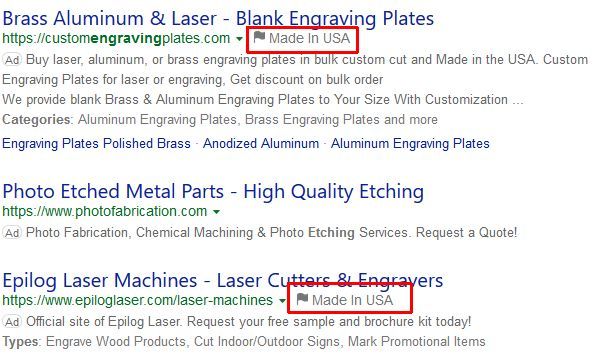 Spotted: 'Made in USA' extensions on Bing!!
#microsoftadvertising #sem #digitalmarketing 
buff.ly/38Vl0Ae