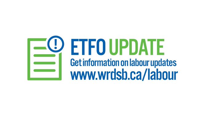 wrdsb's tweet photo. #ETFO announces Phase 6 of work-to-rule action. Full details can be found on our website: https://t.co/N1EK4mplB5

#WRDSBlabour https://t.co/UFW64zyzIC