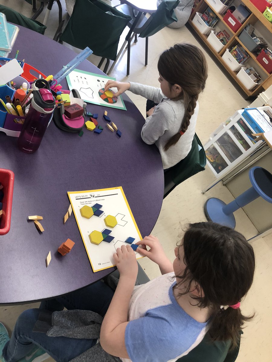 MrsJsJrVoters's tweet photo. Today my #Mathletes are exploring pattern blocks. Geometry and Spatial Sense lessons benefit from the ability to access #manipulatives. #HandsOnMath matters and helps students use #ProblemSolvingStrategies to solve 2-D puzzles! https://t.co/L3xNQe4gZB