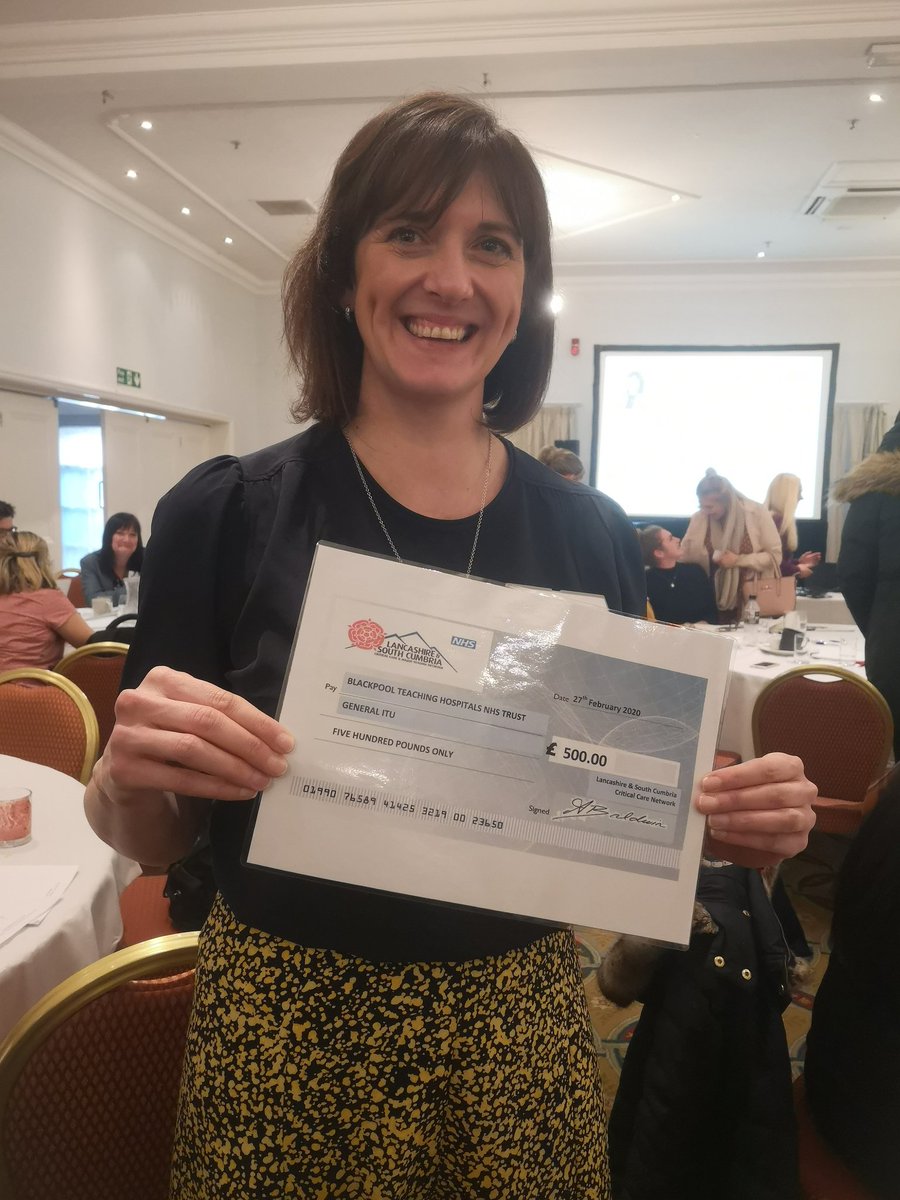 Congratulations to @helenturner_76  collecting the #sarahbrookfieldaward today at @iscccn for our critical care unit!! Amazing work 👏👏👏 and excellent presentation of all your hard work 
 #patientcare #mdt #earlyotinput #improvingpatientoutcomes #qualityimprovement