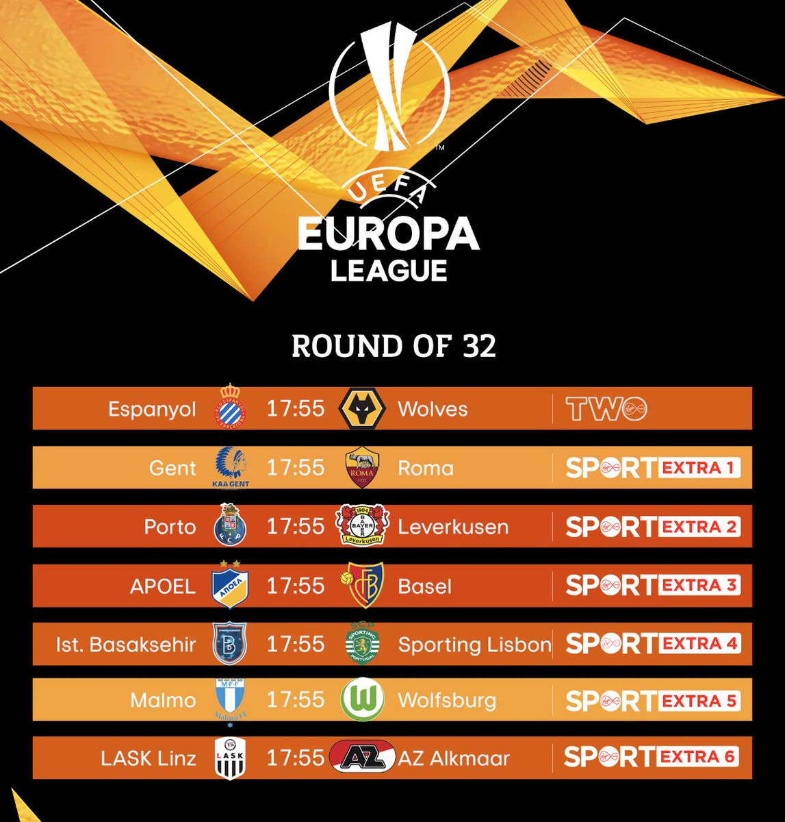 europa league on virgin media