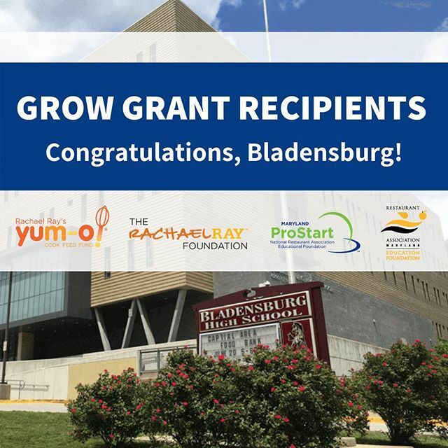 We are SO proud to announce that one of our Maryland ProStart schools has won a #ProStartGrowGrant from the #RachaelRayFoundation and the @RachaelRayYumo Organization! Congratulations to Bladensburg High in PG County!.
•
•
Stay tuned for some awesome… ift.tt/2TizO5v