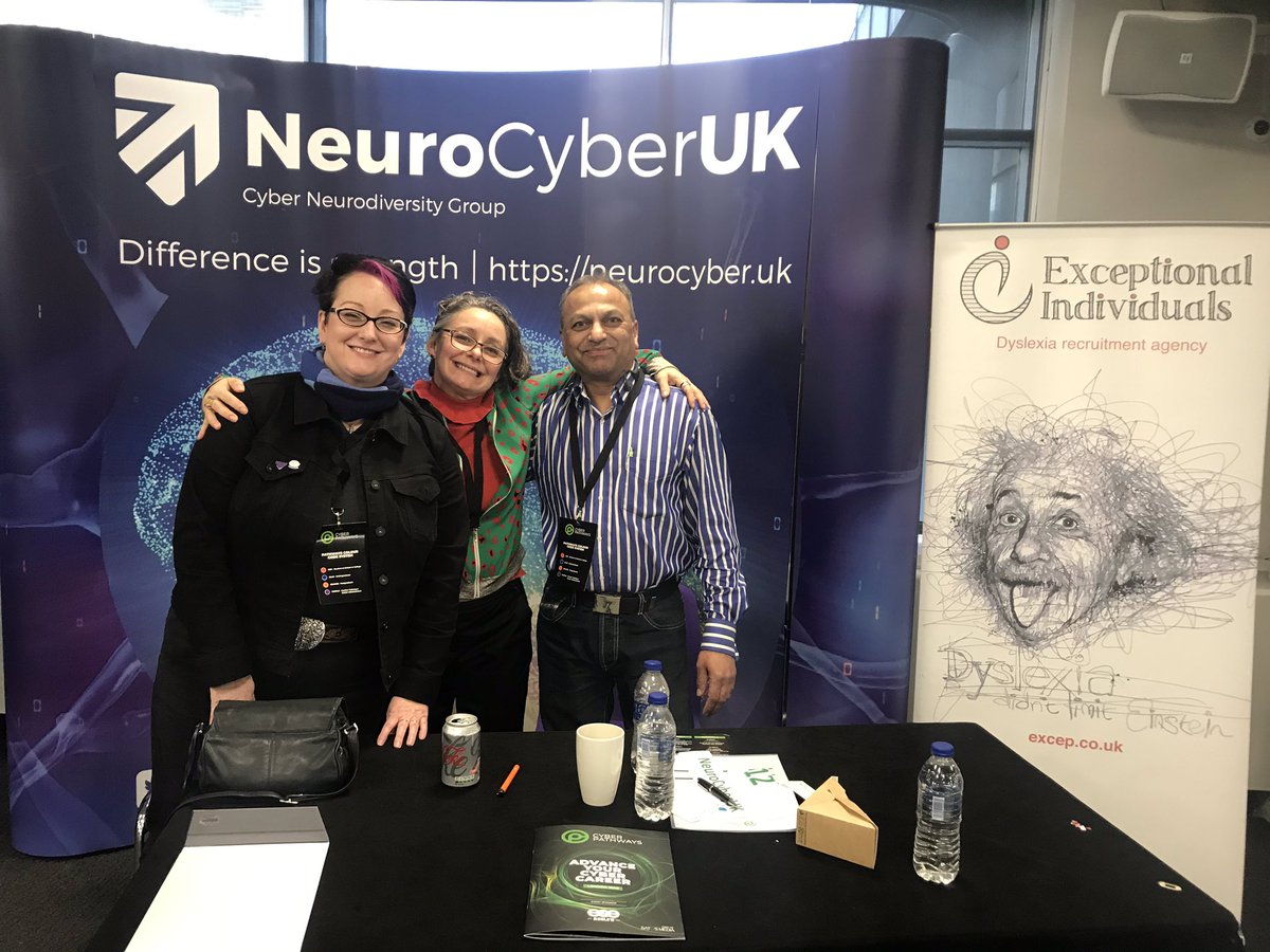 stephkayaks's tweet photo. .@NeuroCyberUK what a great event. Itβs been touching to see how many newly diagnosed people headed our way and seemed truly glad of our presence. #ProudMoment #CyberSecurity #Neurodiversity #cyberpathways @CyberGoGiver @SpainoMR @securitism1 https://t.co/9PvvWqsuKk