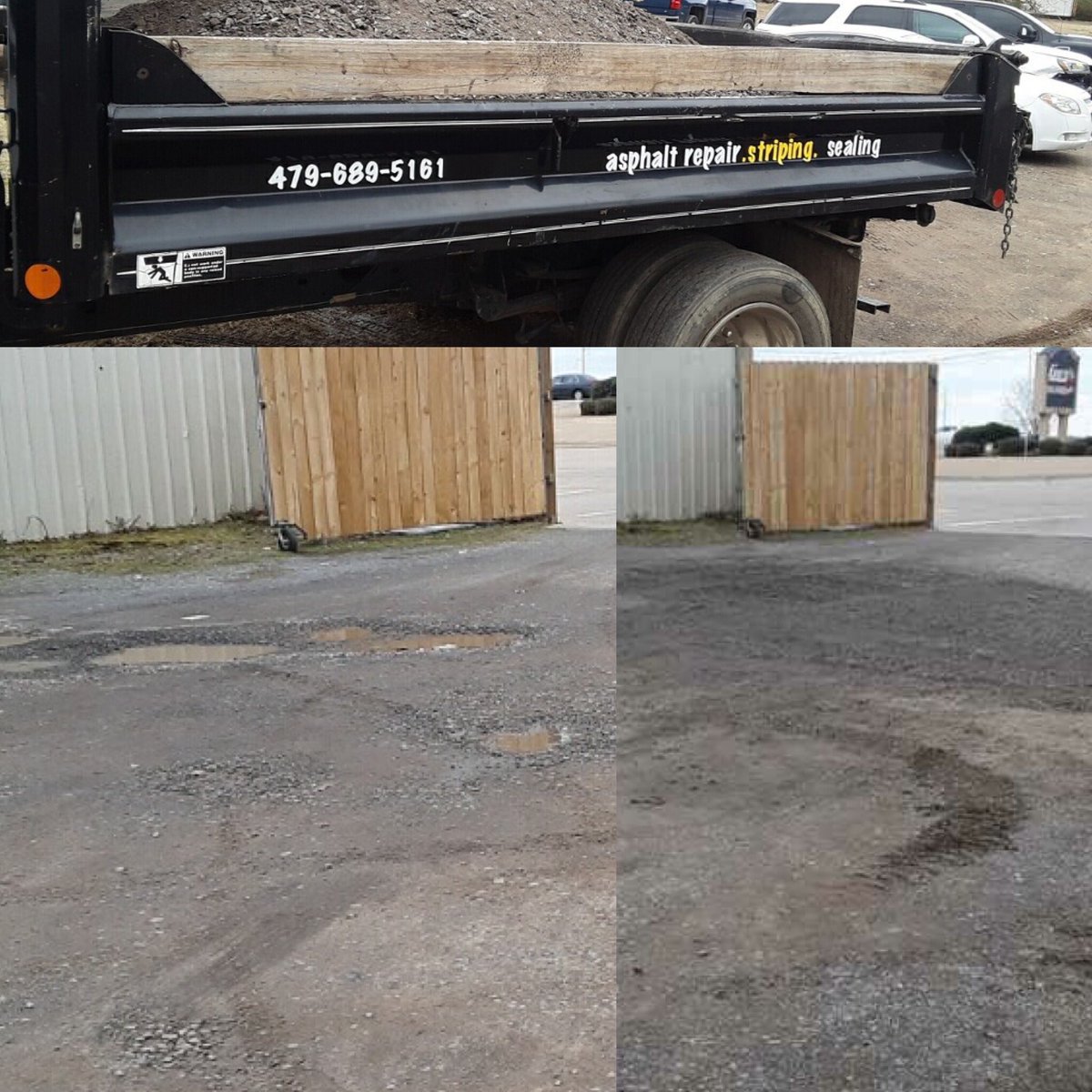 parkinglotsetc's tweet photo. It’s that time of year when potholes are getting out of control. Give us a call to get you fixed up quick! https://t.co/j9kVcBjsu2