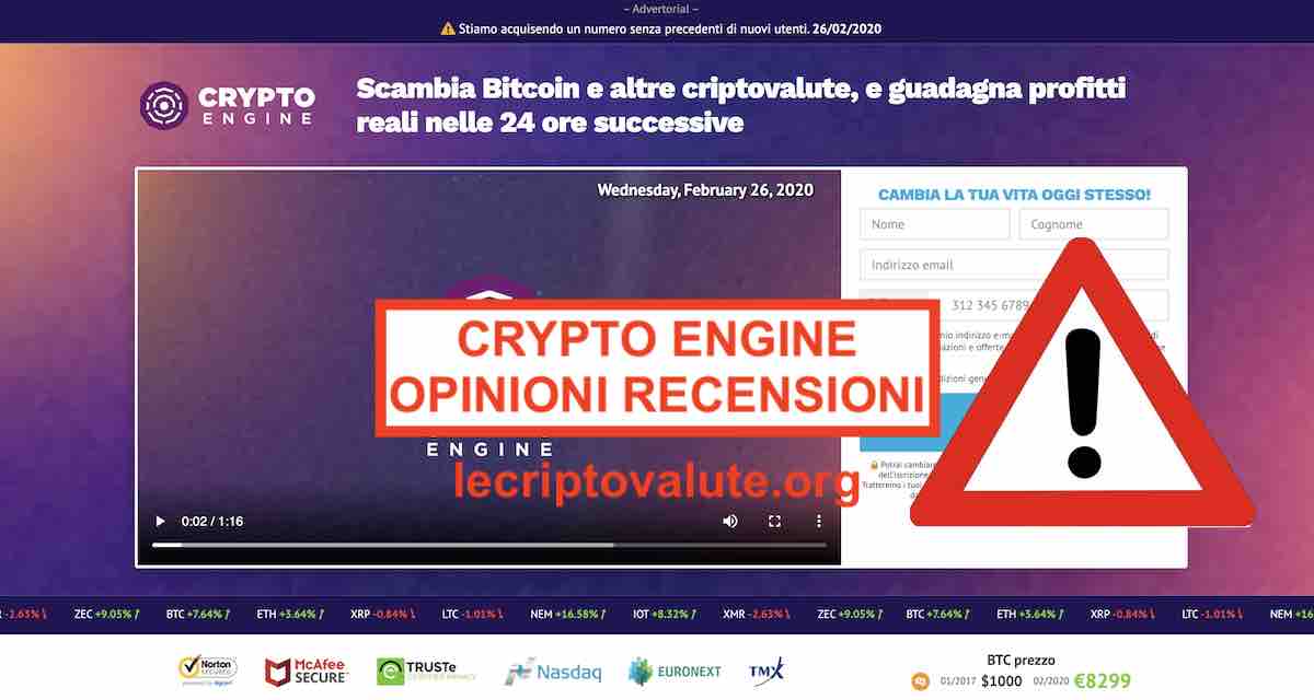 lecriptovalute's tweet image. ❌ ATTENZIONE abbiamo scoperto una pericolosa #truffa chiamata CRYPTO ENGINE: lecriptovalute.org/crypto-engine-…
Pare che abbia nominato pure lo chef Cannavacciuolo.
Leggi come riconoscere una truffa e come riavere i TUOI soldi indietro.
Condividi per avvertire tutti. #cryptoengine #bitcoin