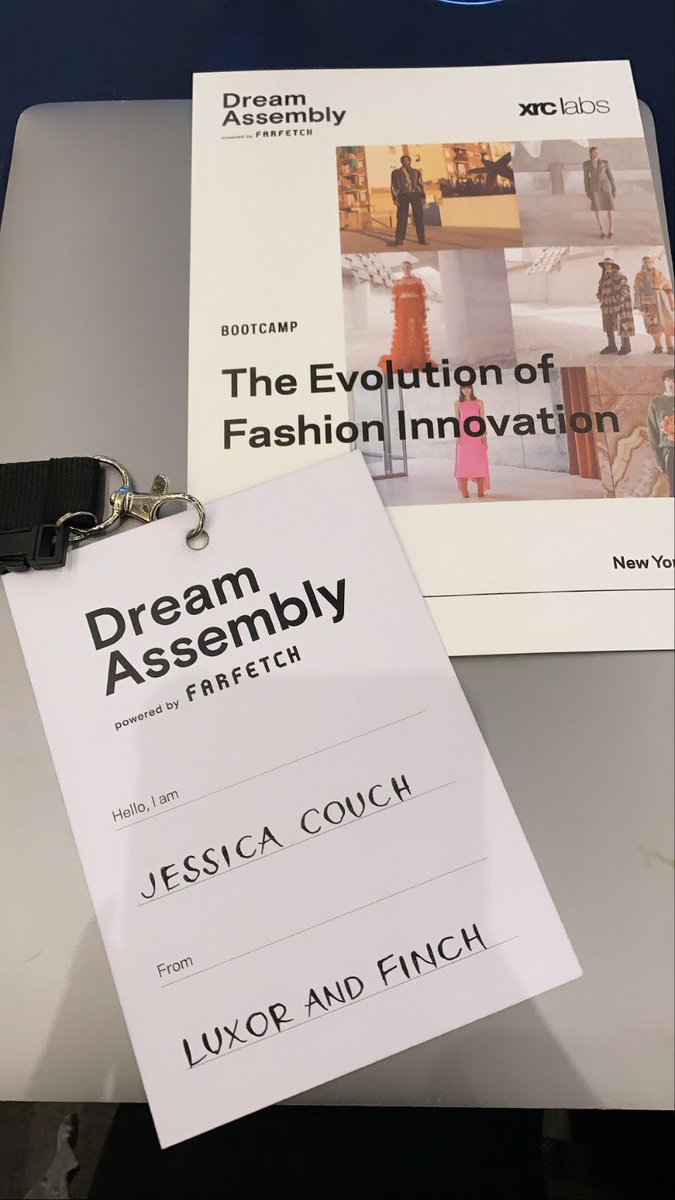luxorandfinch's tweet photo. Happy Thursday! Super excited to join the “The Evolution of Fashion Innovation” Bootcamp hosted by Dream assembly/ Farfetch. 
#dreamassembly #farfetch #luxorandfinch #tech #fashiontech #consumercentric https://t.co/ixX5TdRDDH