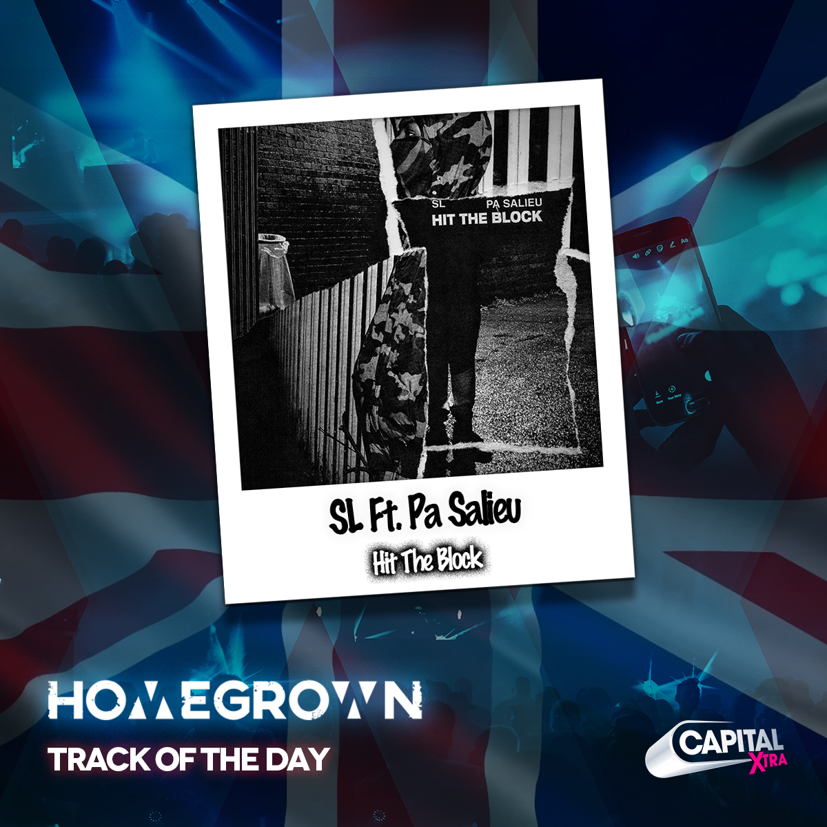 CapitalXTRA's tweet photo. Ending the week with this banger! Today's #HomegrownTrackOfTheDay is @officialsl Ft. @KING_SALIEU #HitTheBlock! Getting into this real soon!! @RobBruceK https://t.co/vYSDHRWakW