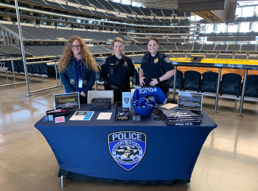 Frisco_911's tweet photo. Come out and see us today at the Veterans Job Fair in Arlington today at AT&T Stadium until 3PM! #ServiceLearningLeading https://t.co/dnnbqAM1Vl