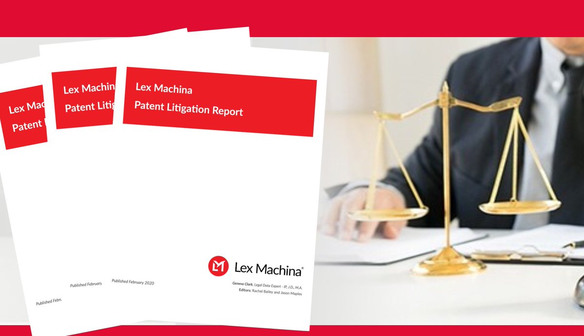 It's Patent Report day! This year's report looks at 2019 and the decade overall. 
Request the report: pages.lexmachina.com/Patent-Report-…
(If you're a <a href="/LexMachina/">Lex Machina</a> user, then it's in the Help Center)