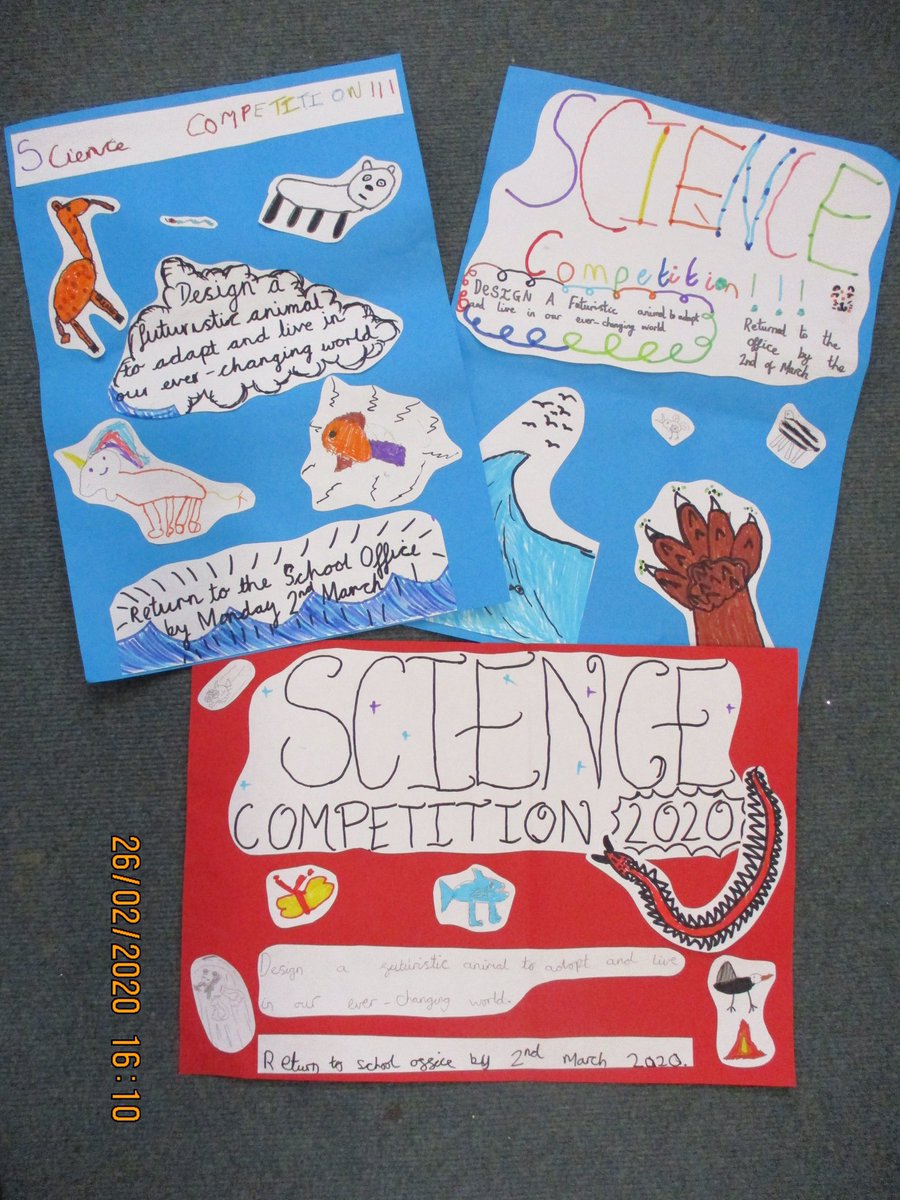 HarlestonCE's tweet photo. 🔭🧬🔬 Our School Council have been working very hard with our Science Lead to develop an exciting Science Competition to celebrate British Science Week. Last year we had a fantastic number of entries and we hope to have even more this year! #britishscienceweek #futuristicanimals https://t.co/OdVdSoG49B