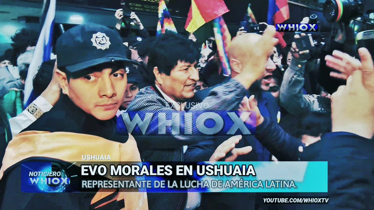 Whiox's tweet photo. El gran Evo Morales aterrizó hace unas horas en #Ushuaia y @Whiox, lo captó así...

https://t.co/PHM8dh1afL

@EvoEsPueblo 

Quedan más vídeos por subir, estate atento al canal
https://t.co/G5Owk0HpzU https://t.co/n1J5YGLkgT