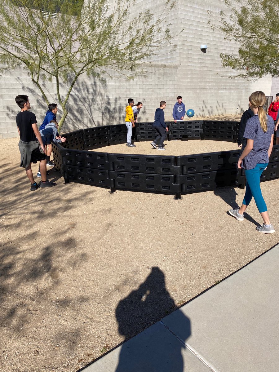 Sunset Ridge has two new GaGa Ball courts creating student celebrations during PE and recess!  #thankyouPTA #hawkssoar #NPSW20