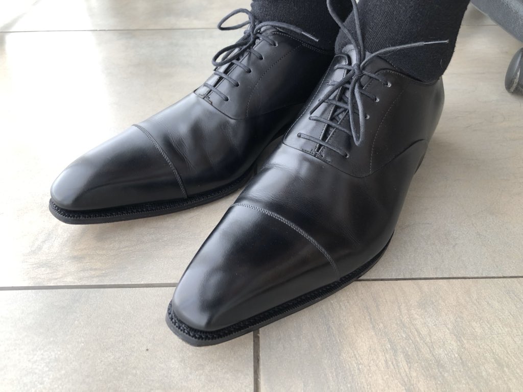 Meermin captoe.
.

#Blackshoes #dressshoes #shoeporn