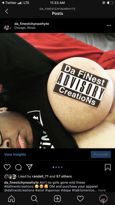 Suck my titty or sum actually just go follow me on IG 🤪 #dafinestcreations https://t.co/VQvQeWC1XU<a href="/tag/dafinestcreations"class="tags"><span>#dafinestcreations</span></a>