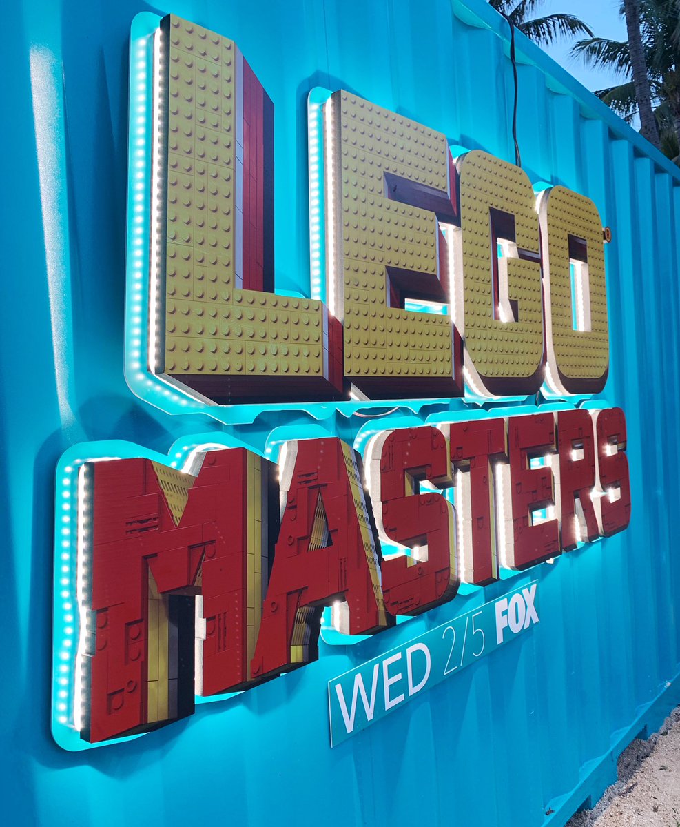 Our in house router and team are capable of some awesome 3D signs! We direct printed this LEGO Masters sign onto black foam board, and then adhered it to another inset layer of foam to make room for the rope lighting that illuminates this unique project