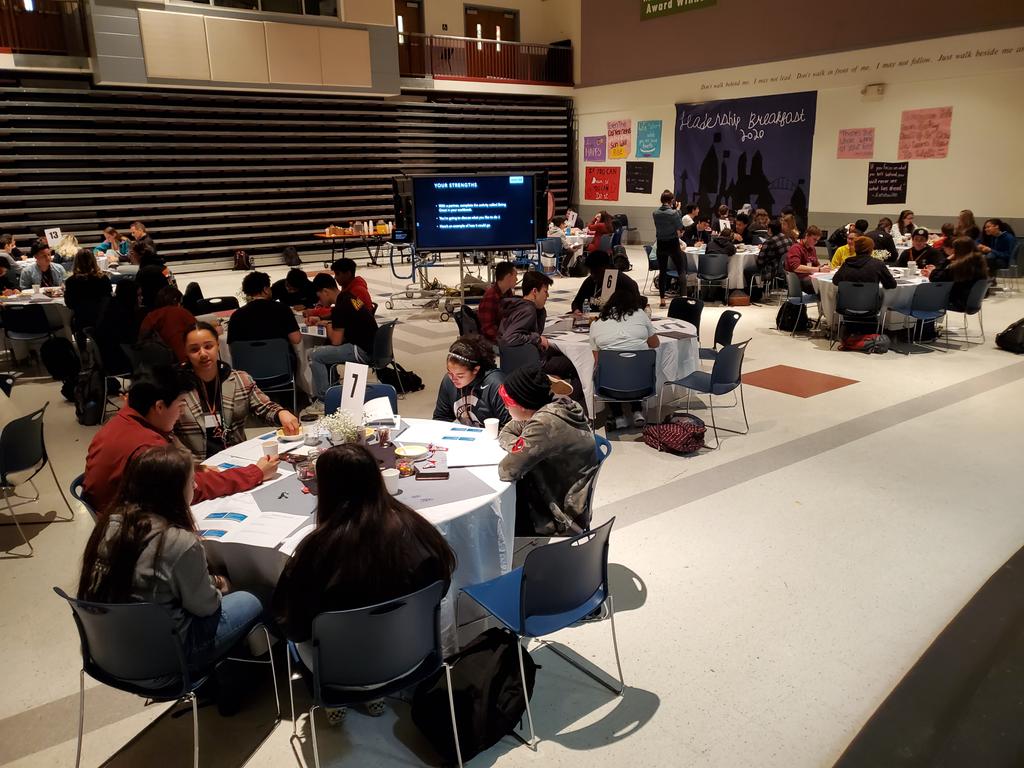 MTownBearcats's tweet photo. The Leadership Breakfast is going strong. Congratulations to the 90 students nominated by teachers to participate. And thank you to the community members who gave up there morning to help lead a table. https://t.co/9pucL6a5VQ