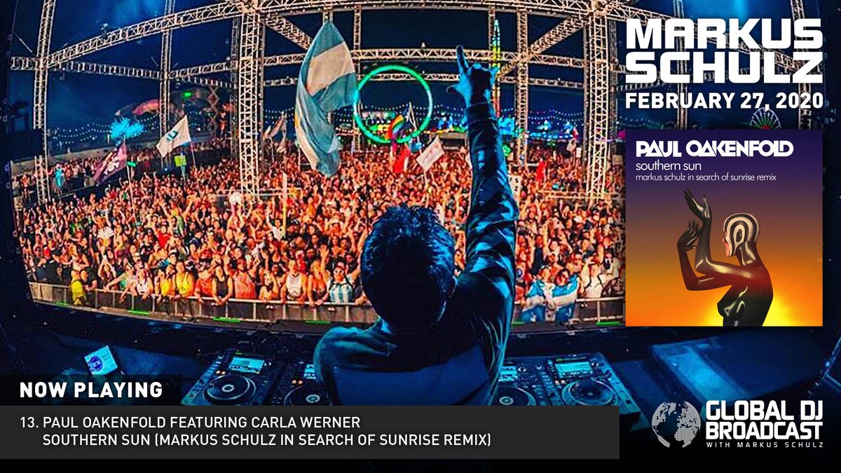 MarkusSchulz's tweet photo. 13. @pauloakenfold featuring Carla Werner - Southern Sun (Markus Schulz In Search of Sunrise Remix) #gdjb

https://t.co/fgBrvRQLE1 https://t.co/skpB0cZdpw
