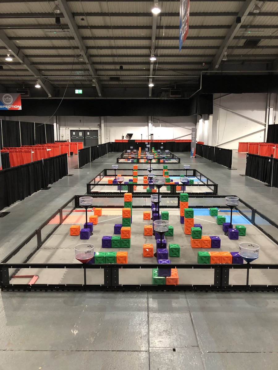 VEXRoboticsUK's tweet photo. Huge day tomorrow as #VEXUKNationals gets underway! 🇬🇧 

The finishing touches are being added &amp; then we are good to go! 

Fine Designs will be selling VEX merchandise throughout the event, with cash &amp; card payment available. 

It’s going to be the biggest &amp; best Nationals yet 🙌 https://t.co/3km5aCQKiP