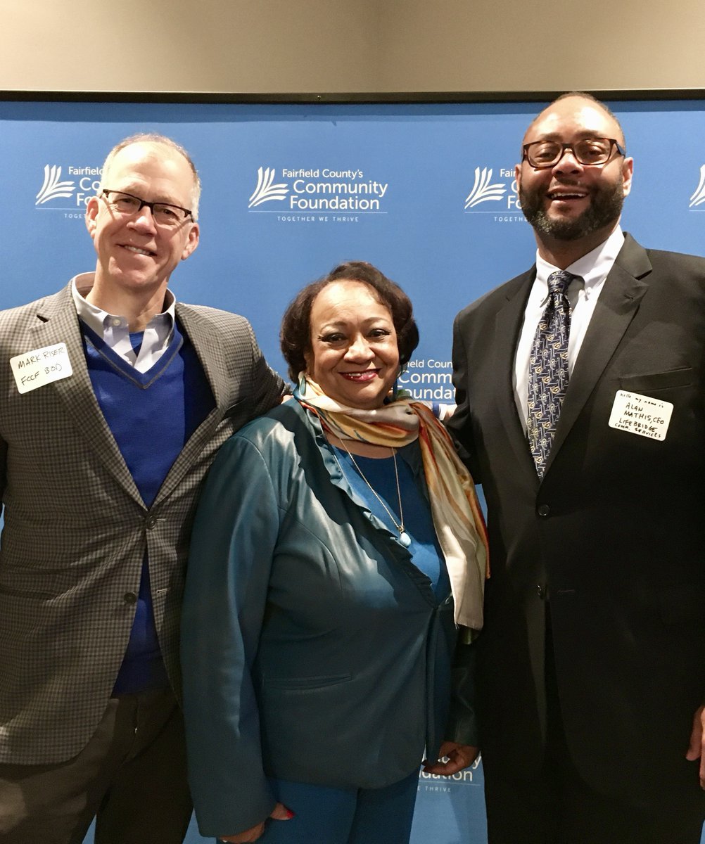 LifeBridgeCT's tweet image. LifeBridge President and CEO, Alan Mathis pictured with @FCCFoundation Board Member, Mark Riser and President &amp;amp; CEO, Juanita James at the Giving Day Kick-Off this morning. #FairfieldCountyGives #BridgeportCT #LifeBridgeCT