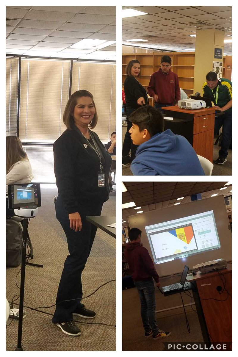 Ms. Aranda assisting Mr. Rosales with student presentations on various countries. Swivl is an amazing platform for video taping these hard working scholars! <a href="/YAranda_LMS/">Yvette Aranda</a>  @SHSflagship <a href="/ahalatyn_SHS/">Andrew Paul Halatyn</a> #DLDay #TeamSISD #SISDinnovators #sisd_libraries