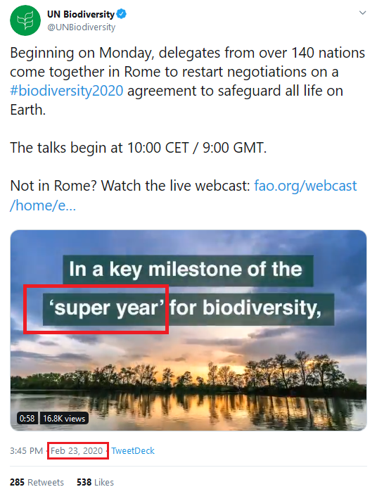 elleprovocateur's tweet photo. The #2020SuperYear for the world's most powerful institutions & corporations. The UN was captured by powerful business interests long ago. On June 13, 2019 it entered into partnership with the #WEF. The UN represents the #Davos elite. Not nature. Not people. https://t.co/8cj22XsXsd