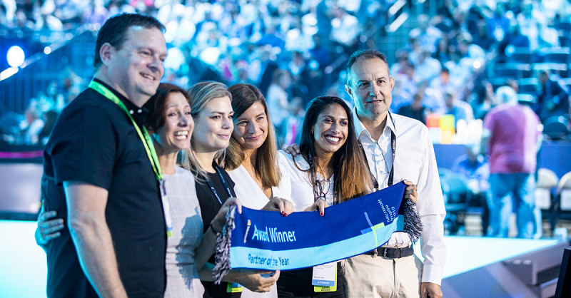 msPartner's tweet photo. One of our favorite #MSInspire traditions is celebrating our partners, with our partners. 🎊

Discover the new Partner of the Year Awards we've added this year—and how you can nominate a game changing #MSPartner here: https://t.co/fTeN3ExwA6
