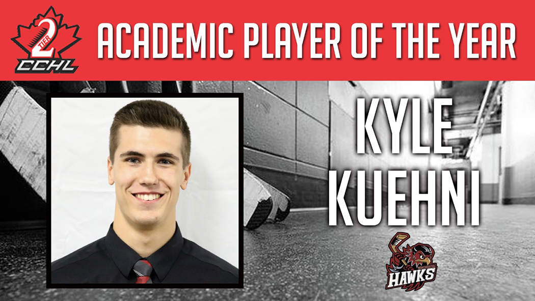 RELEASE | The #CCHL2 is proud to announced that Kyle Kuehni has won the 2019-20 Academic Player of the year award. 

Graphic: Mark Kelly

🗞️ | thecchl2.ca/kyle-kuehni-na…