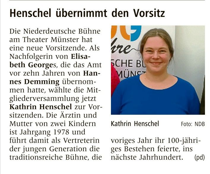 Niederdeutsche Bühne am Theater Münster (@ndbms) on Twitter photo 