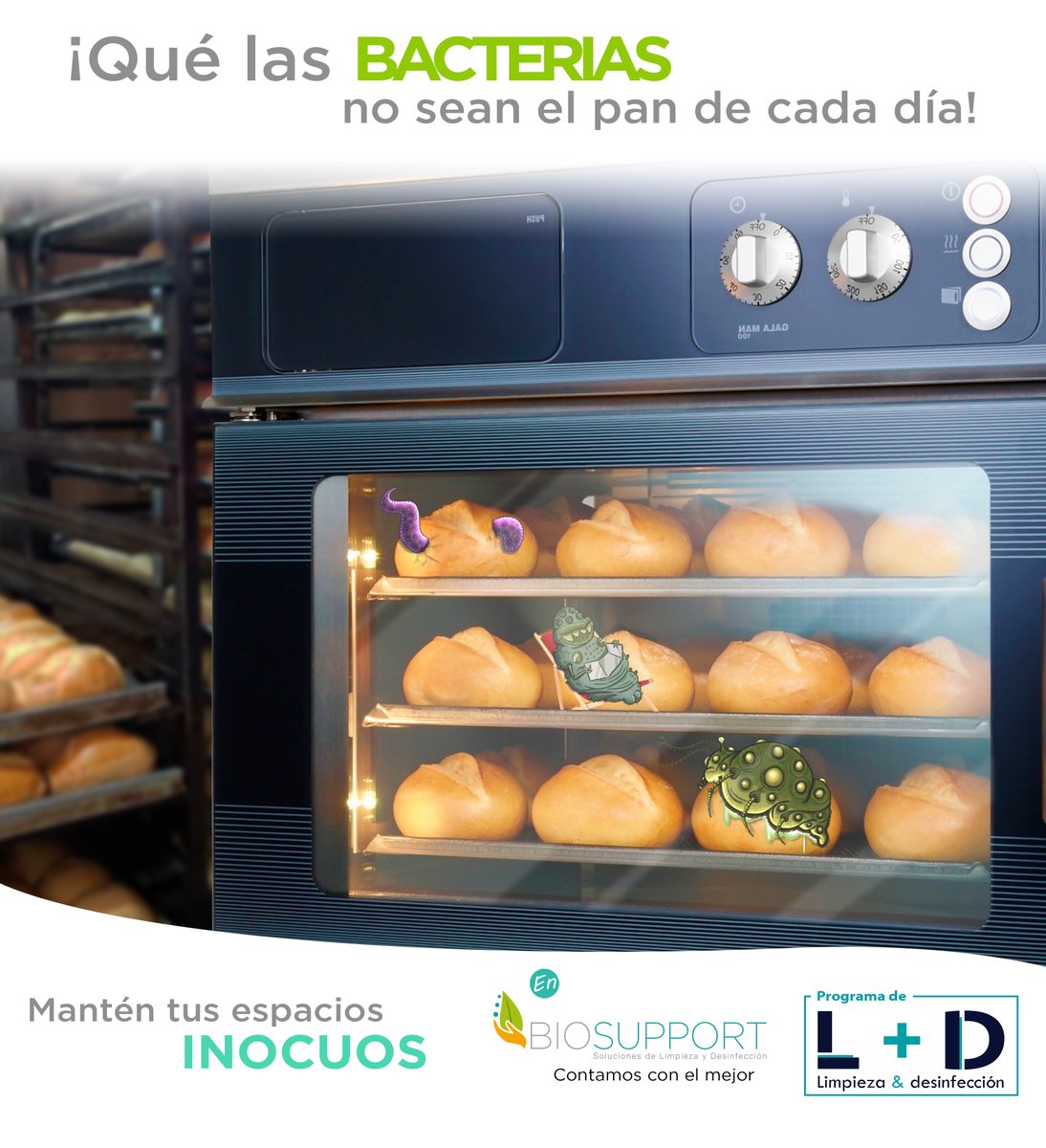 BiosupportSas's tweet image. ¿Sabes que el #moho crece mejor en condiciones cálidas y húmeda?
En #Biosupport SAS contamos con el mejor programa de #limpieza y #desinfección para tu #compañía.
#restaurantes #panaderias #hoteles #bares #inocuidadalimentaria #biosupportsas #virus #bacterias #programas