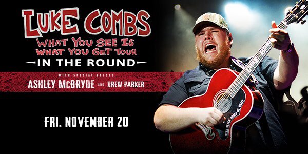 ‼️PRESALE IS NOW‼️

Use password LUKE2020 for tix to <a href="/lukecombs/">Luke Combs 🎤</a> What You See Is What You Get Tour at @thebbtcenter on Nov. 20! 

🎫: bit.ly/2w8OuMw