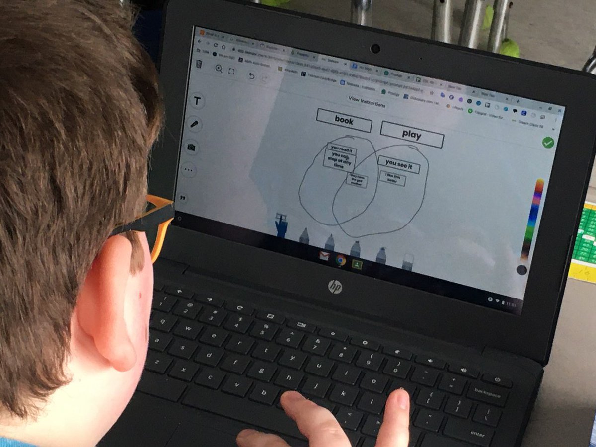 techiepusher's tweet photo. Ss in Mrs Reichel’s class at East Syracuse Elem. compare &amp; contrast Cinderella books to the musical scenes they saw this morning at #ESMHS using either text or voice in @Seesaw! @rperryesm @koconnoresm @trsweeney44 @GregAvellino #experiences #school2homeconnections https://t.co/IB2VzRpbFu