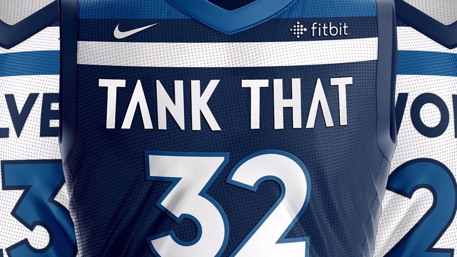 JimmyKnutson's tweet photo. It’s time for the @Timberwolves to release the @GerssonRosas inspired #TankThat jersey https://t.co/4tGsF28p9r