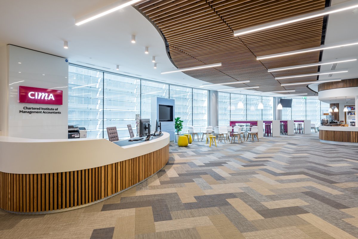 HuntersCL's tweet photo. This week’s #Huntersproject #lookback is CIMA.
Chartered Institute of Managements Accountants trusted us to interpret the architects’ vision, respect the budget and deliver flexibly around other contractors.
#Furniture provided: @humanscale @kieurope @vitra Vitra
#CIMA https://t.co/Hs4lZBmaow