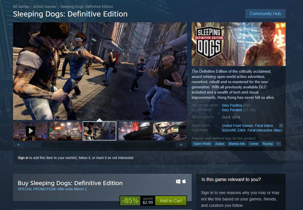 Steam Community :: Sleeping Dogs: Definitive Edition