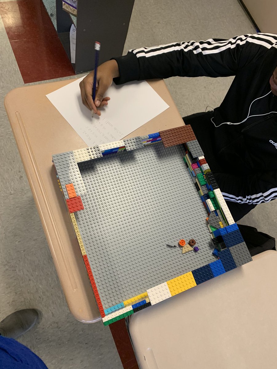MathwithMissA's tweet image. Geometry fun in Miss Allison and Mr Baum’s class!  Who will have the most surface area of their LEGO creation? #ncsdlearns #mathclass #geometry