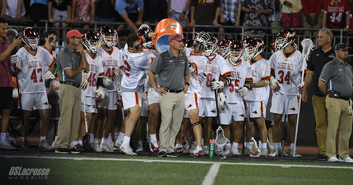 USALMag's tweet photo. In the history of the U.S. U19 team, no high school program has had more players represent the stars and stripes than @CalvertHallLax.

"What stands out about their team has always been their toughness."

Cardinal Rule, by Nelson Rice: https://t.co/4hot9uiVZy https://t.co/742OXElET6