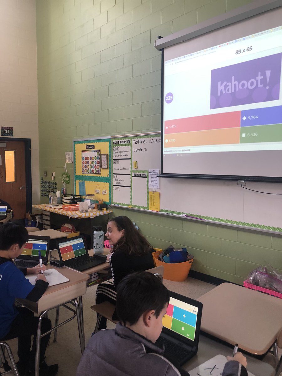 BoonCharlesWFS's tweet photo. Reviewing for our math assessment with @GetKahoot! #AccuracyOverSpeed #LearningIsFun https://t.co/K95oyb1JeJ