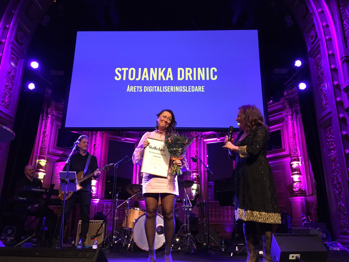 skolledarorg's tweet image. Stort grattis @Stoja3 ✨👏🏽🥇”Årets Digitaliseringsledare” #skolledare21