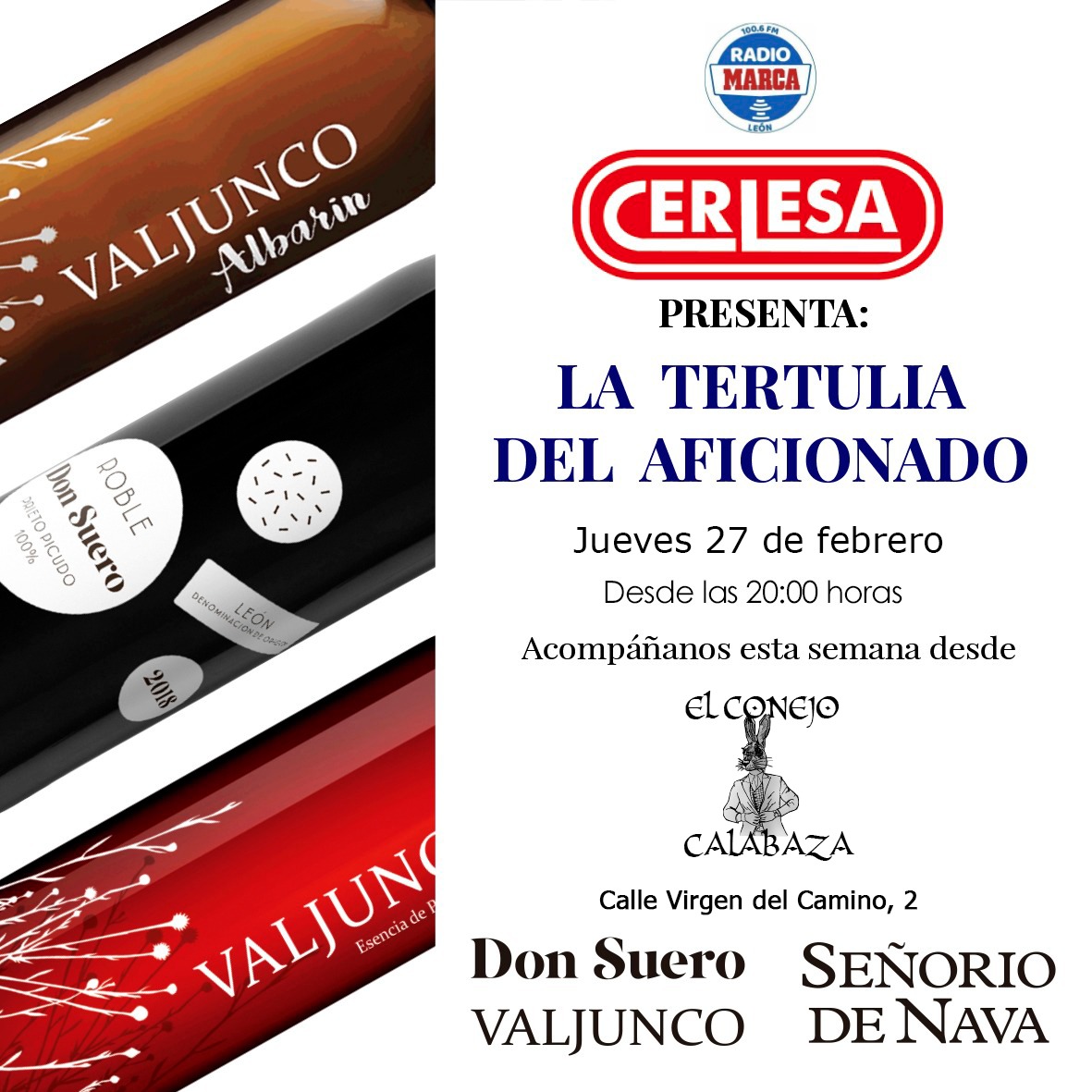 ⚽ Te esperamos en #LaTertuliaDelAficionado 🎉
📌 A las 20h desde <a href="/Elconejocalaba1/">Elconejocalabaza</a>, gracias a <a href="/cerlesaleon/">Cerlesaleon</a> y <a href="/VILELaFinca/">VILE La Finca</a>  
🔴📡 La actualidad de la <a href="/CyDLeonesa/">Cultural y Deportiva Leonesa</a> con <a href="/davidalaiz/">David Alaiz</a> 
🎙 #Leonesp 

👍 facebook.com/leonradiomarca
📻100.6 FM
💻 radiomarcaleon.com
📺 TDT @N8SLive
