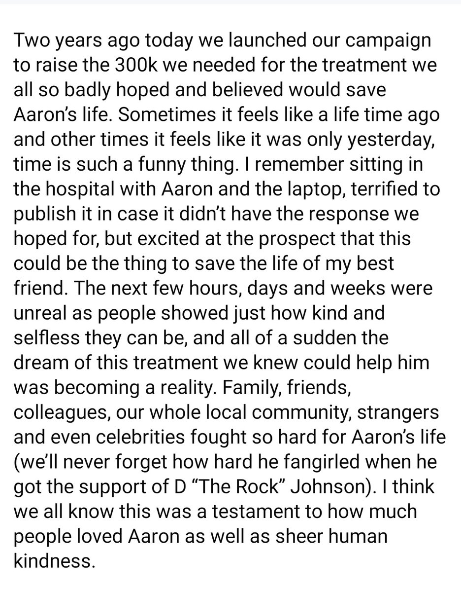 AaronsBattle's tweet photo. 2 years ago today we launched our #campaign to raise the 300k. 
Read on for a more in depth update.

Big love as always guys, Saraya. xxx
🌻🌻🌻🌻🌻🌻🌻🌻🌻🌻🌻🌻

#AaronsBattle https://t.co/rBfKhhyDCv