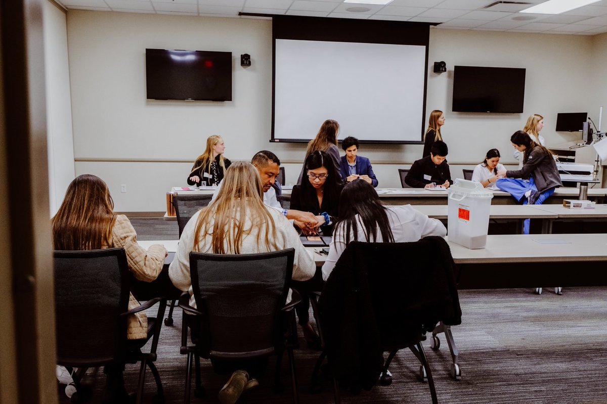 We enjoyed hosting high school seniors from <a href="/WHSChaps/">Westlake High School</a> for their annual career day. The morning started off with a panel discussion with residents, medical students, and faculty. Later we trained them in @StopTheBleedACS . They also practiced surgical skills and FLS.