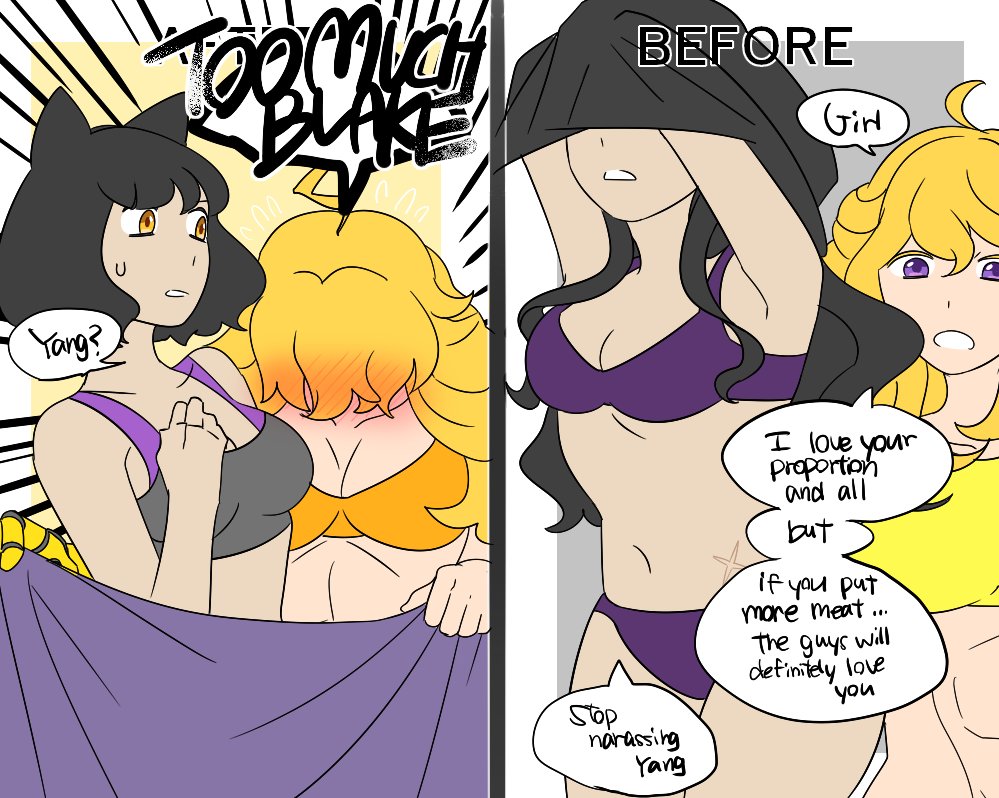 #whiterose #bumbleby
no ones going to talk about how team-rwbys breasts are large at Vol.7?? 