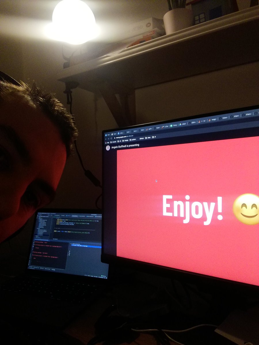 alessio_izzo86's tweet photo. Ready for the #craftedsoftware remote Meetup! Designers vs Developer: civil war
@agiuffredi @massilave85 https://t.co/arfjdAAXQa
