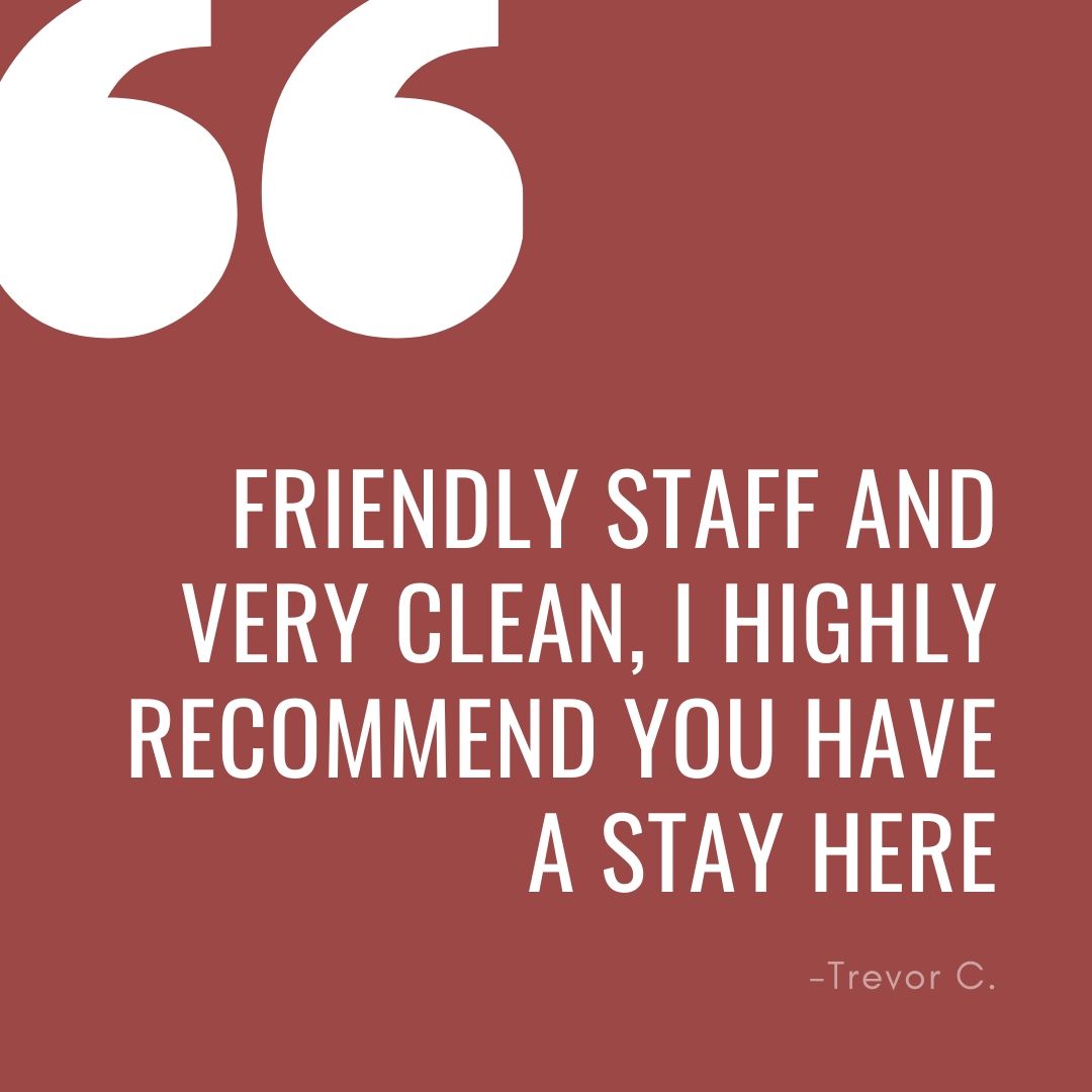 We love hearing such wonderful feedback from our guests. Thank you, Trevor!