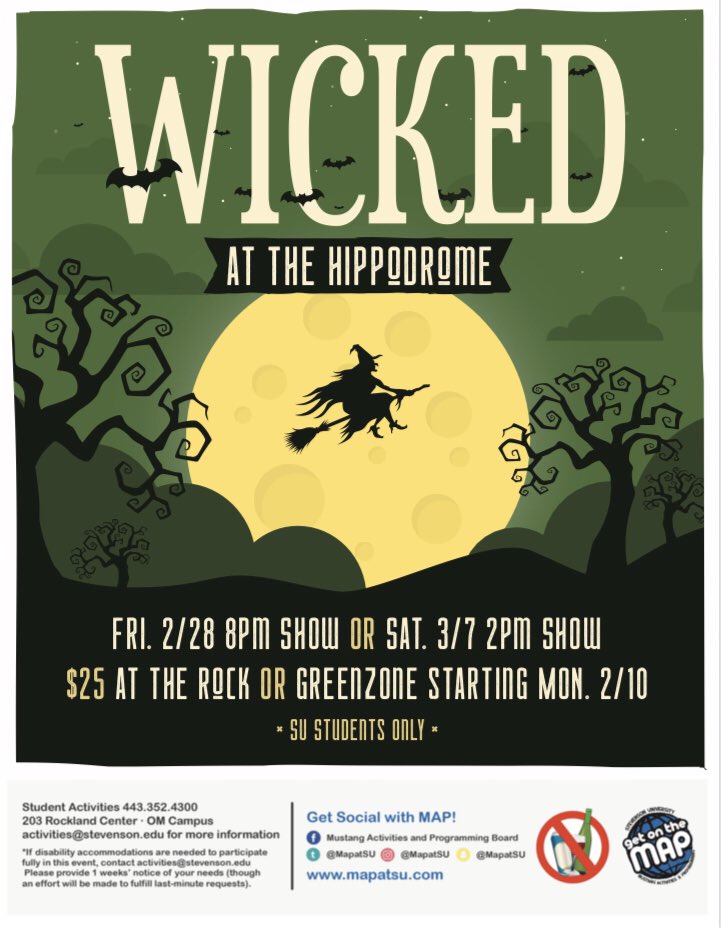 Tickets are still available for Wicked at The Hippodrome! Guest tickets are also available. 🧹