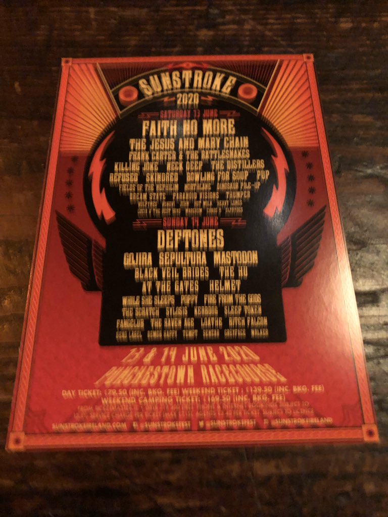 All happening <a href="/BloodyMarysD2/">Bloody Mary's Dublin</a> with <a href="/_GREYFACE_/">GREYFACE</a> taking to the stage first <a href="/SunStrokeFest/">SUNSTROKE</a> #sunstroke2020 launch <a href="/mcd_productions/">MCD Productions</a>