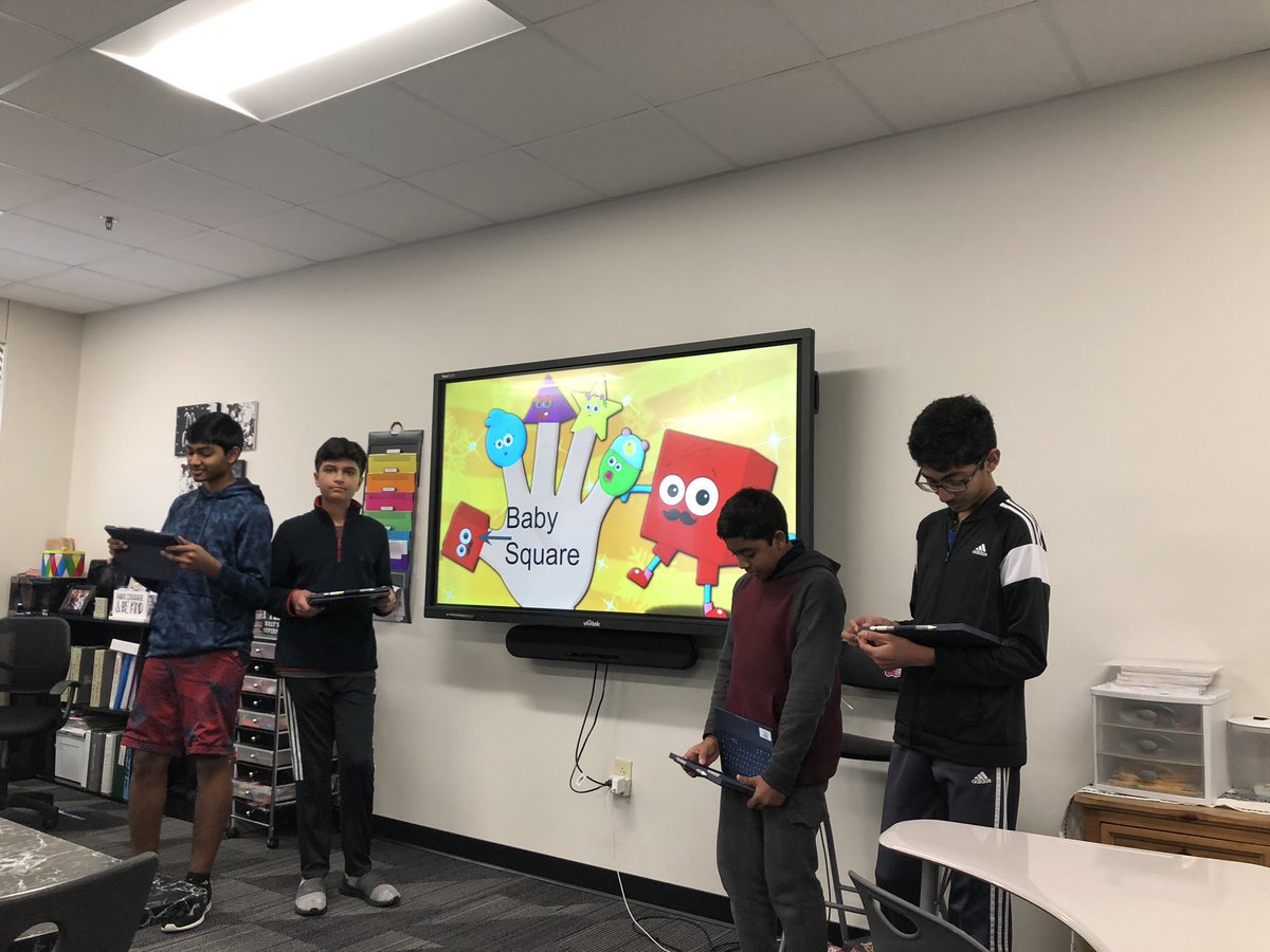 Role reversal! Amazing lesson on geometric properties by Mrs George’s students!! #eastbroncos #CISDOurstory #DLDay