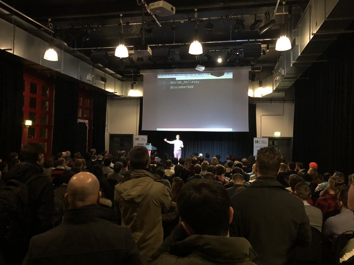 tapster's tweet image. Big crowd at #thestation in #bristol for @aslak_hellesoy speaking at #SWTest tonight about #bdd and @cucumberbdd. Still waiting for the #middlegen section.