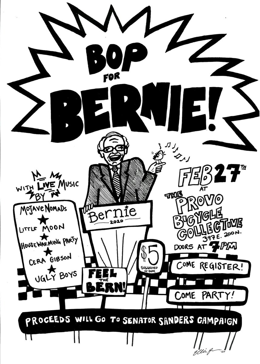 TONIGHT we #BopForBernie! See you at 7. #NotMeUs